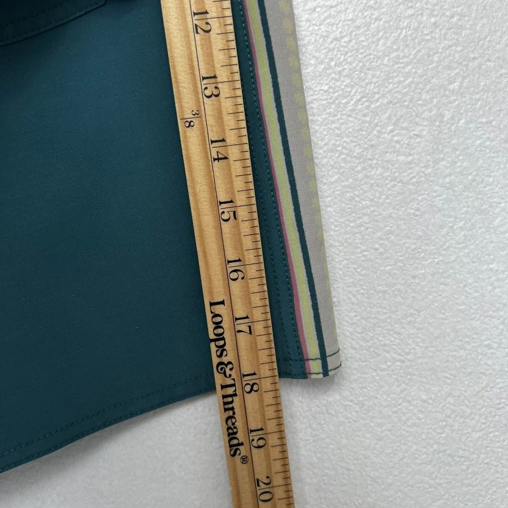 Roark The Passage Boardshorts Mens 38‎ Teal Red Hemp Blend Geometric Surf Swim